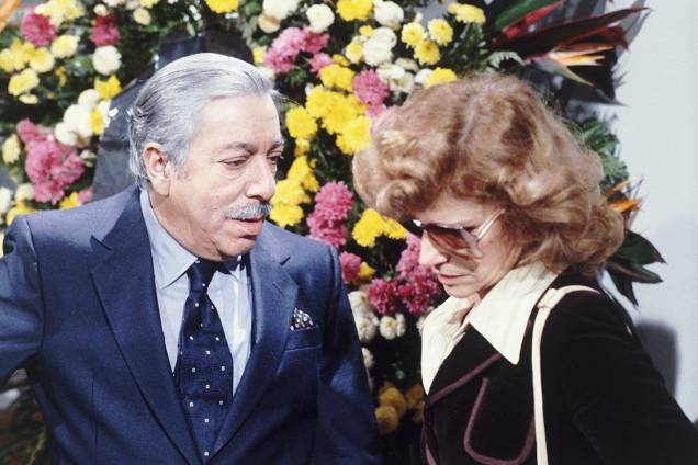José Lewgoy e Tônia Carrero na novela "Água Viva", de 1980