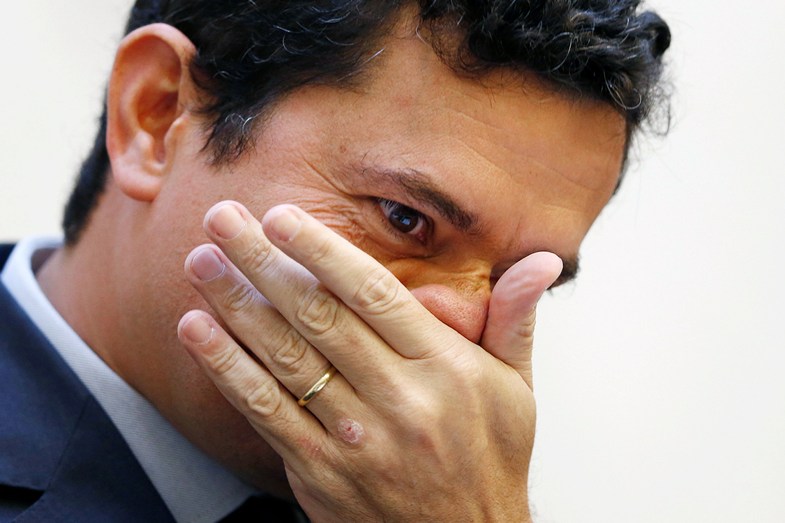 Juíz Sérgio Moro comparece à uma reunião das "dez medidas contra a corrupcão", em Curitiba, Paraná