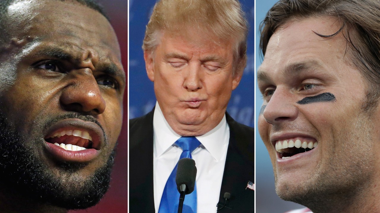 LeBron James, Donald Trump e Tom Brady