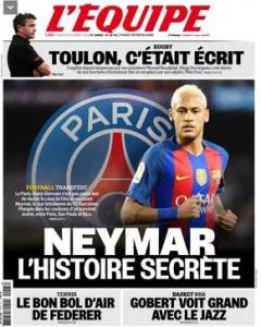 Jornal francês estampou a "história secreta" da negociação de Neymar