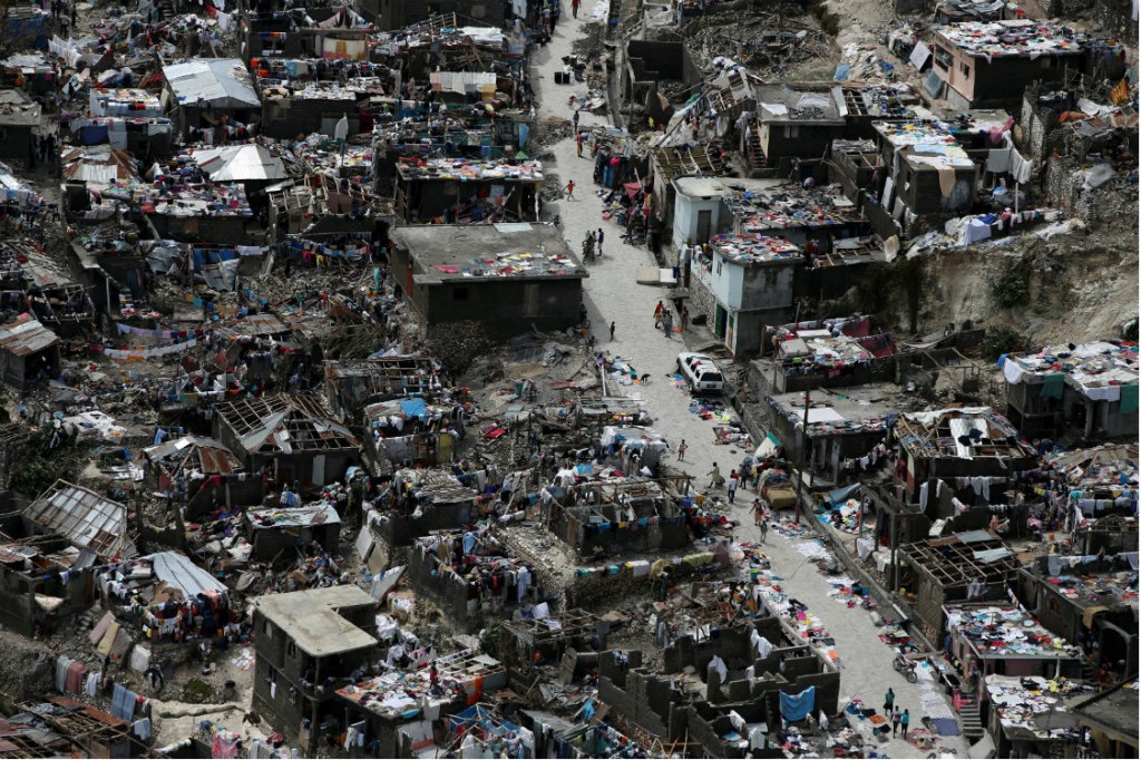 A cidade de Jeremie, no sul do Haiti foi uma das ais atingidas pelo furacão