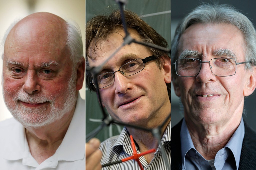Os vencedores do Nobel de Química de 2016: Fraser Stoddart, Bernard Feringa e Jean-Pierre Sauvage