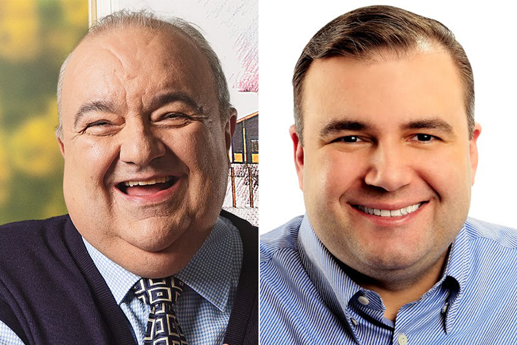 Os candidatos à prefeitura de Curitiba (PR): Rafael Greca (PMN) e Ney Leprevost (PSD)