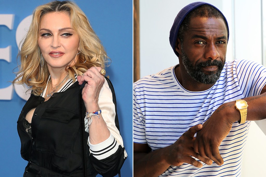Montagem - Madonna e o ator Idris Elba