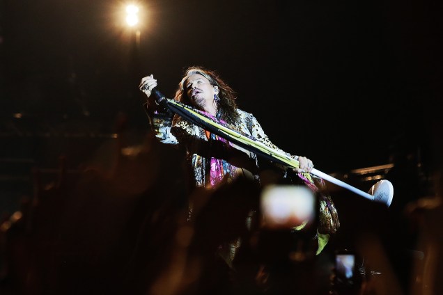 Aerosmith no show da turnê Rock N' Roll Rumble no Anfiteatro Beira-Rio, em Porto Alegre
