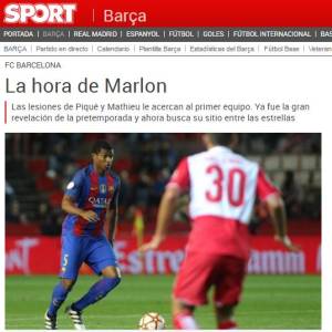 Jornal catalão destacou qualidades de Marlon