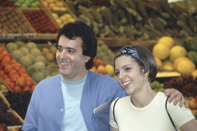 Tony Ramos e Georgiana Goes no Mercado Municipal de São Paulo, na novela "A Próxima Vitima"