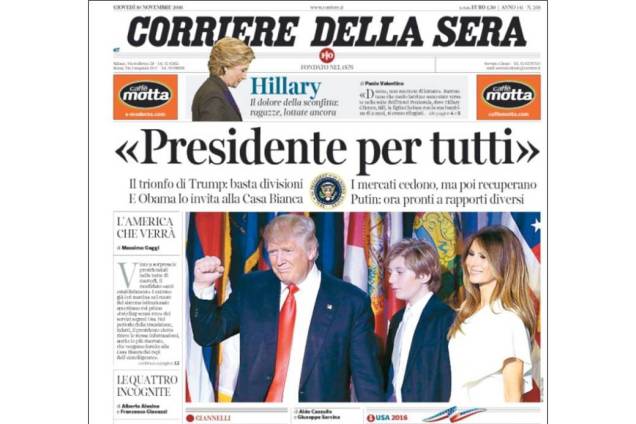 Corriere della Sera: "Presidente para todos"