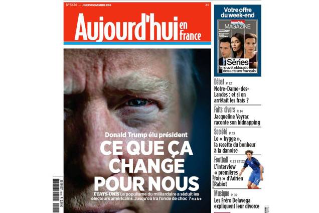 Aujourd'hui en France: "Donald Trump é o presidente que fará por nós"