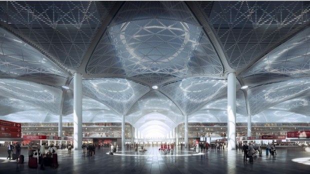 Projeto do aeroporto de Istambul, que quer ganhar o título de mais movimentado do mundo na próxima década