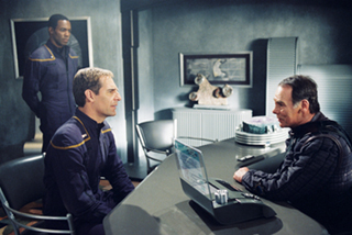 Bakula e Stockwell em 'Enterprise' (Foto: