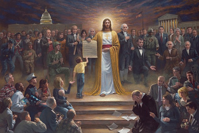 Artista Jon McNaughton pinta quadros com figuras do governo dos Estados Unidos