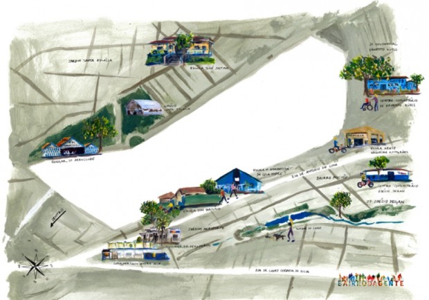 Mapa do Bairro da Gente, a ser implantado em Limeira (Fotos Divulgação)