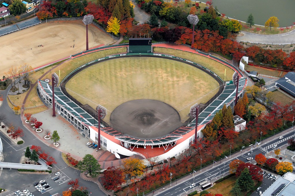 Estádio de Fukushima receberá os jogos de beisebol nos Jogos Olímpicos de Tóquio, no Japão (10/11/2016)