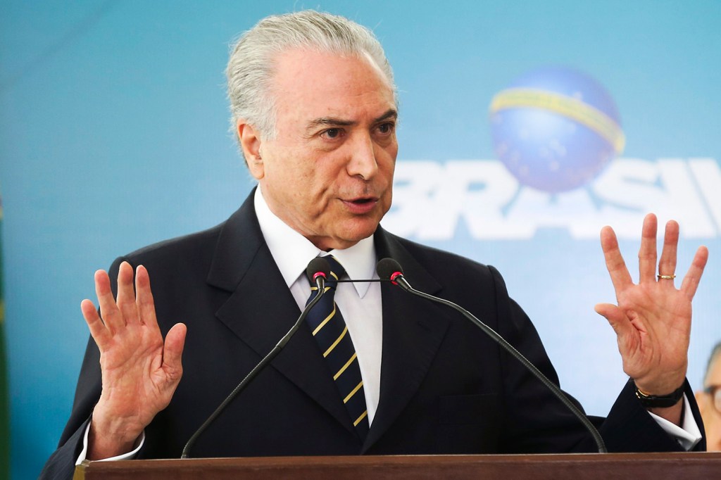 O presidente da República, Michel Temer, discursa durante cerimônia de migração de rádios, em Brasília (DF) - 07/11/2016