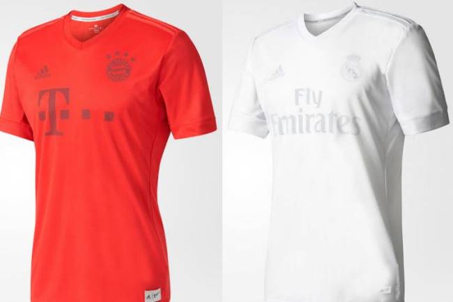 As camisa sustentáveis de Bayern de Munique e Real Madrid