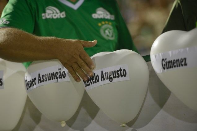 Torcedores da Chapecoense lotam a Arena Condá durante tributo