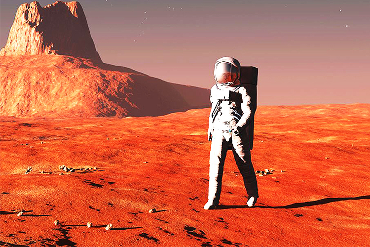 Esboço de traje marciano divulgado pela empresa Mars One
