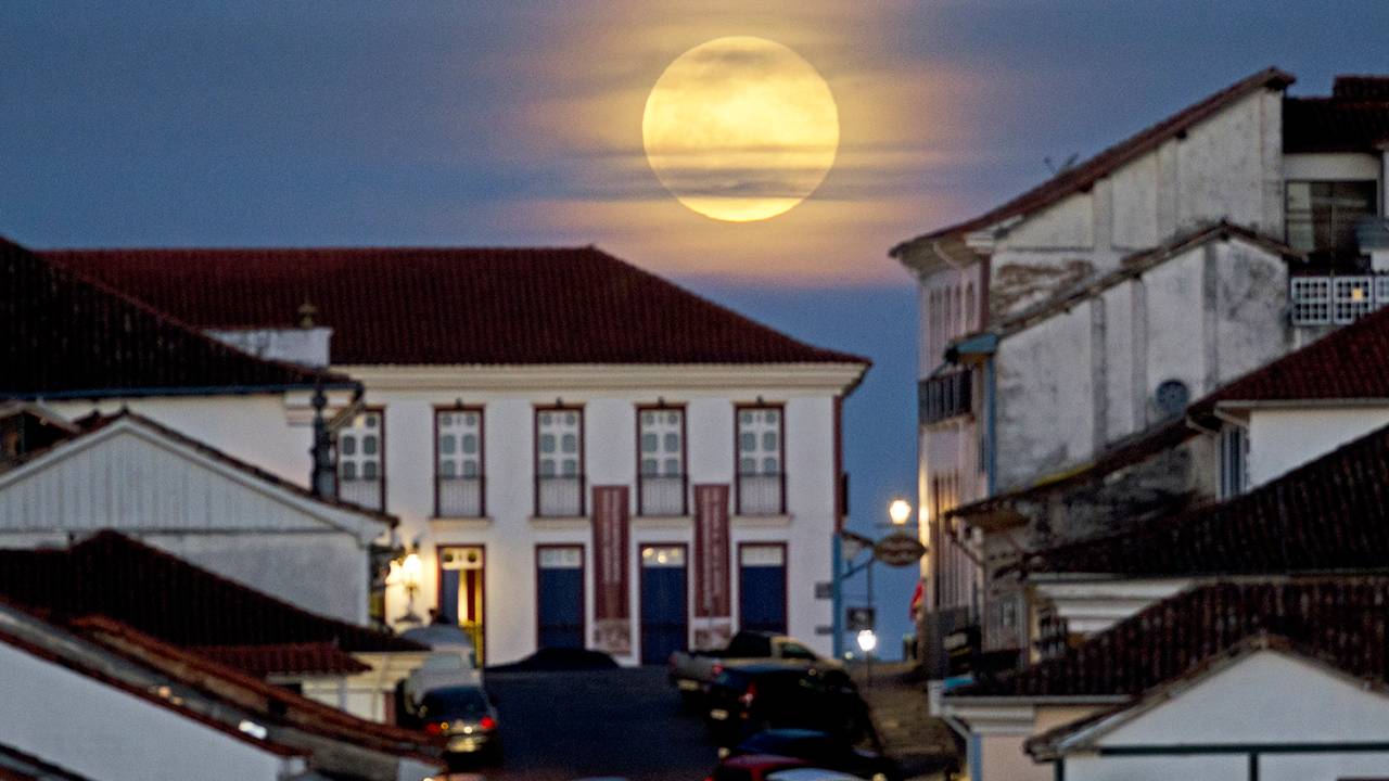 Vista da Superlua em Ouro Preto (MG) - 10/08/2014