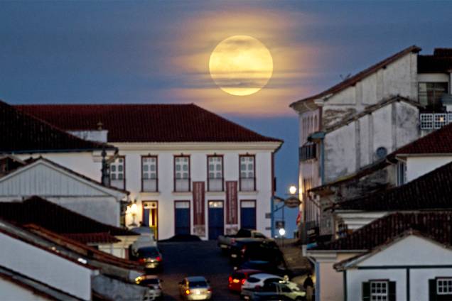 Vista da Superlua em Ouro Preto (MG) - 10/08/2014