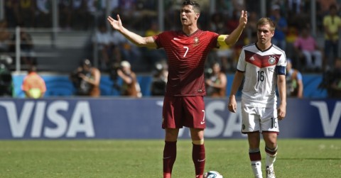 Cristiano Ronaldo nesta segunda, no jogo contra a Alemanha: onda de ressentimento