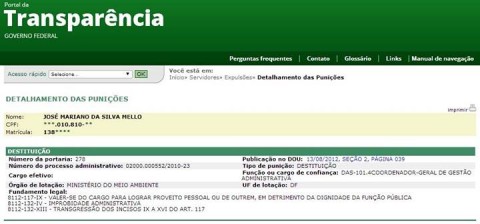 destituição Meio Ambiente II