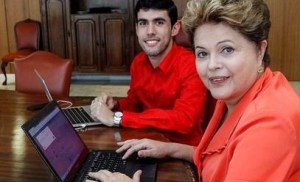 Dilma com criador do Dilma Bolada