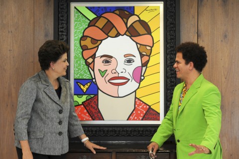 Dilma, o quadro e Romero Britto: vida espiritual e cultural intensa