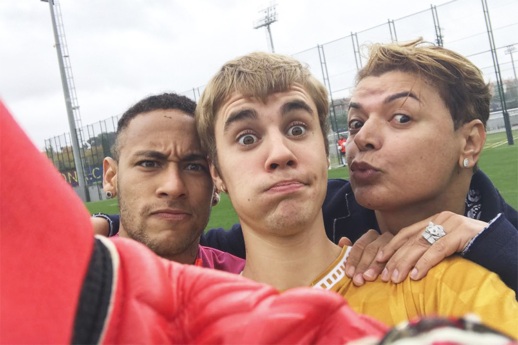 Neymar, Justin Bieber e David Brazil