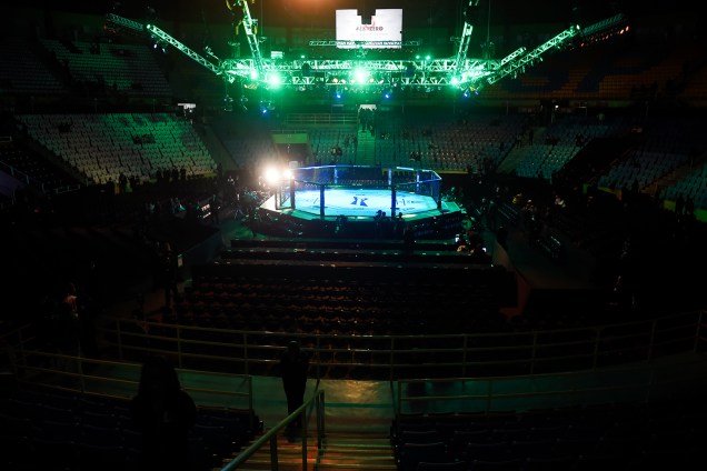 Preparativos para o UFC Fight Night, realizado no Ginásio do Ibirapuera, zona sul de São Paulo (SP) - 19/11/2016