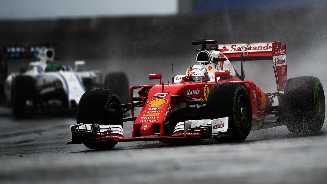 O piloto Sebastian Vettel, da equipe Ferrari,durante o Grande Prêmio do Brasil de Fórmula 1, realizado no Autódromo de Interlagos - 13/11/2016