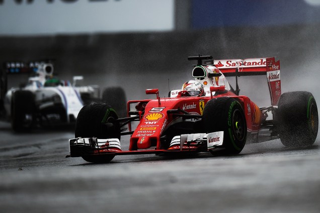 O piloto Sebastian Vettel, da equipe Ferrari,durante o Grande Prêmio do Brasil de Fórmula 1, realizado no Autódromo de Interlagos - 13/11/2016