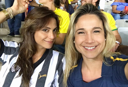 Jornalista Fernanda Gentil e a namorada, Priscila Montandon, também jornalista