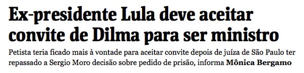 Folha Lula ministro