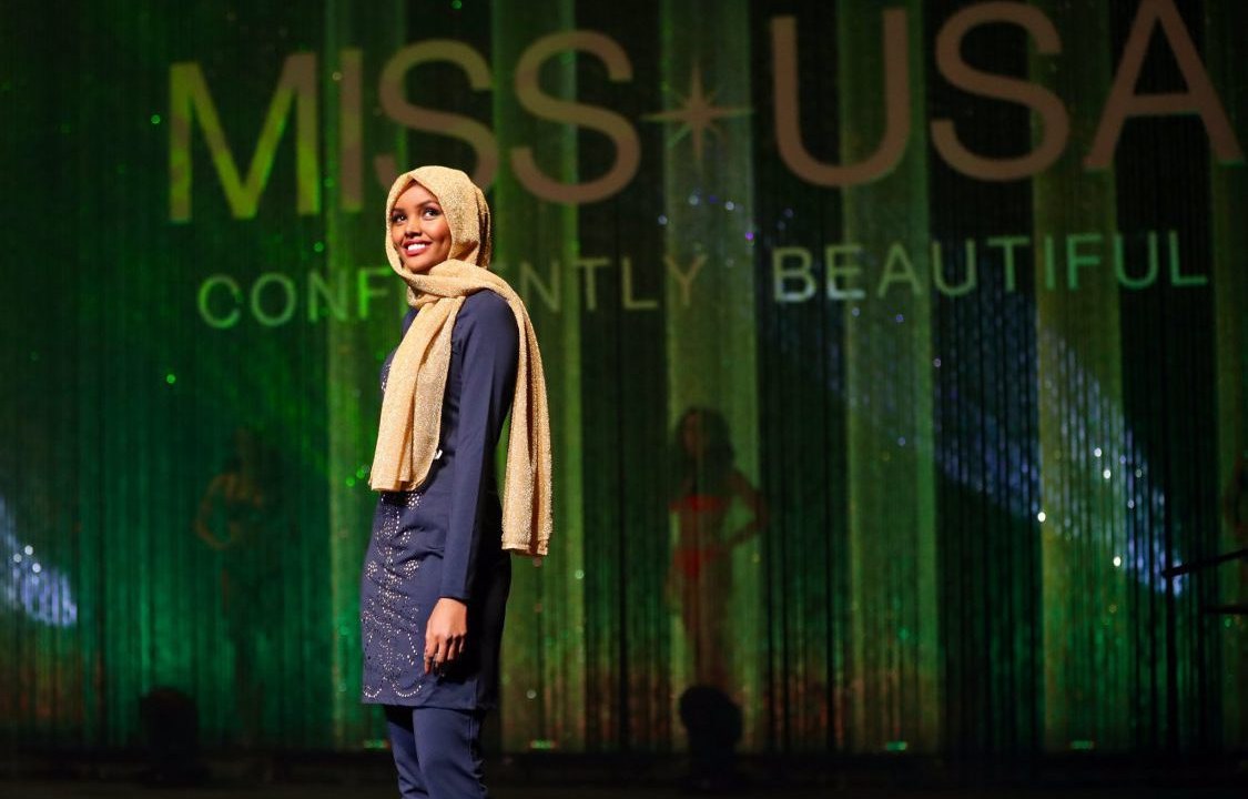 Muçulmana Halima Aden desfila no concurso Miss Minnesota