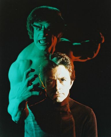 Lou Ferrigno e Bill Bixby em "O Incrível Hulk"