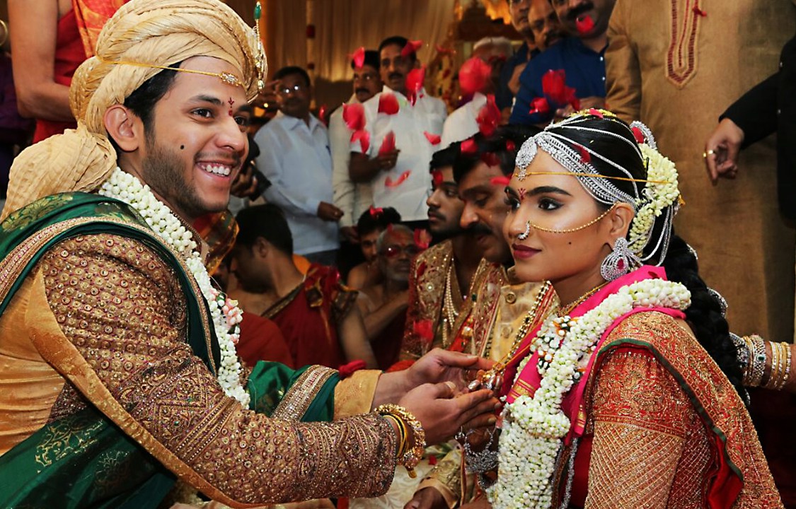 Bramhani, filha de Gali Janardhan Reddy, durante seu casamento com Rajeev Reddy