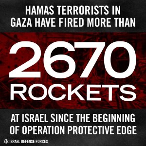 Israel 2670 foguetes