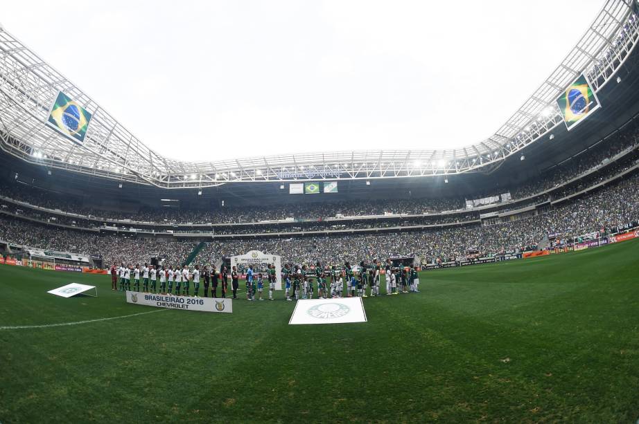 <span>Partida entre</span><span> Palmeiras e Chapecoense, pela penúltima rodada do Brasileirão, em São Paulo</span>