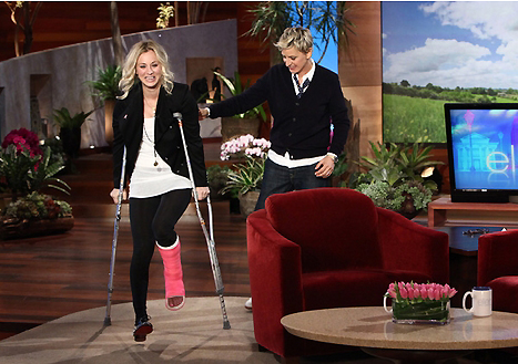 Kaley Cuoco e Ellen DeGeneres