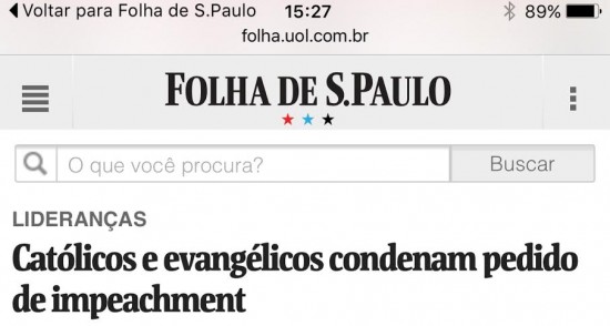 Evangélicos no Brasil - do impeachment de Dilma Rousseff ao tempo