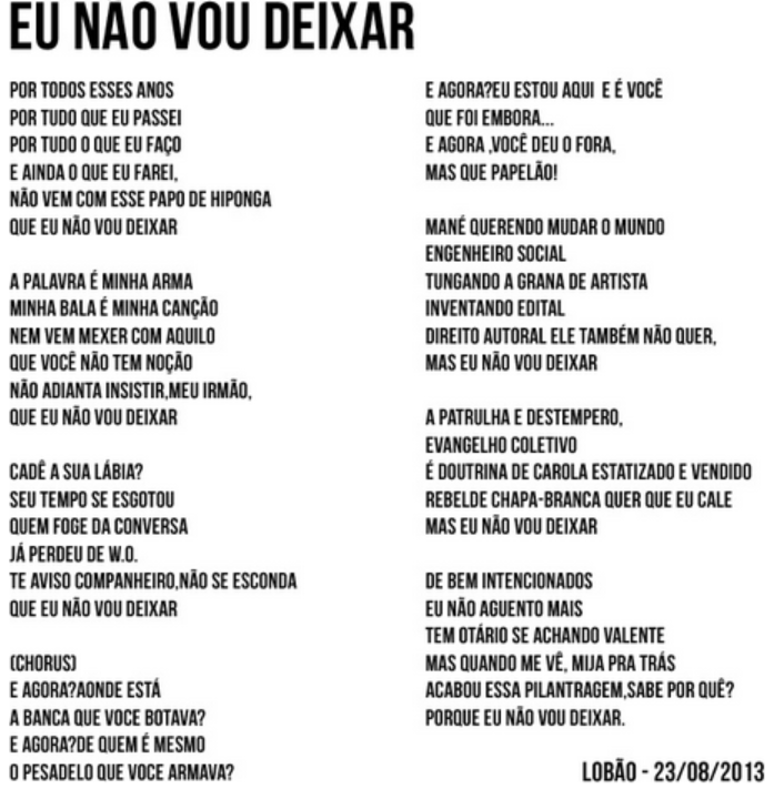 Lobão - Eu não vou deixar