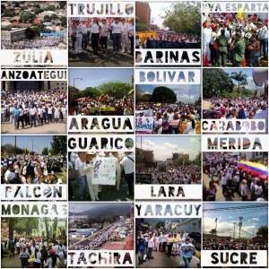 Manifestações por cidade Venezuela