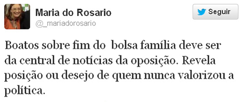 Maria do Rosário - Twitter