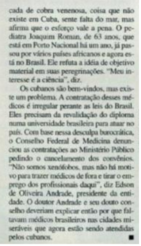 matéria veja 2 médicos