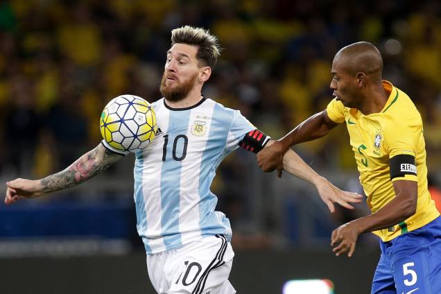 Messi durante a partida contra a Argentina, válida pela 11ª rodada das eliminatórias Sul-Americanas da Copa de 2018, no estádio do Mineirão, na cidade de Belo Horizonte (MG) - 10/11/2016