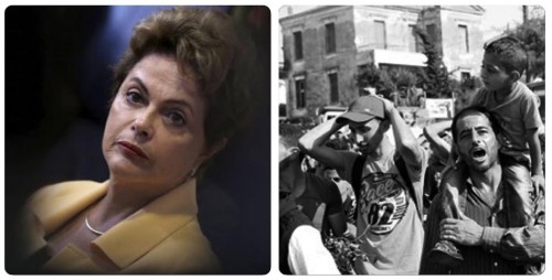 Montagem Dilma refugiados