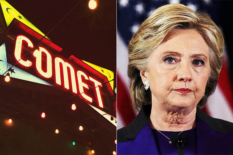 A pizzaria Comet Ping Pong e a democrata Hillary Clinton
