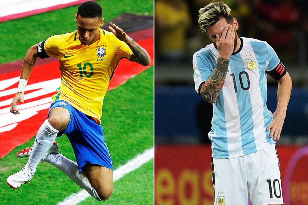 Neymar e Messi no Mineirão