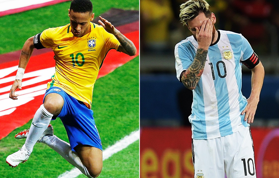 Neymar e Messi no Mineirão